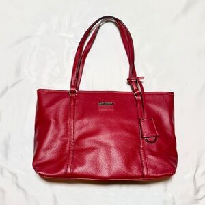 Dana Buchman Dark Maroon Shoulder Bag 14” across by 9.5” tall and 5.5” wide